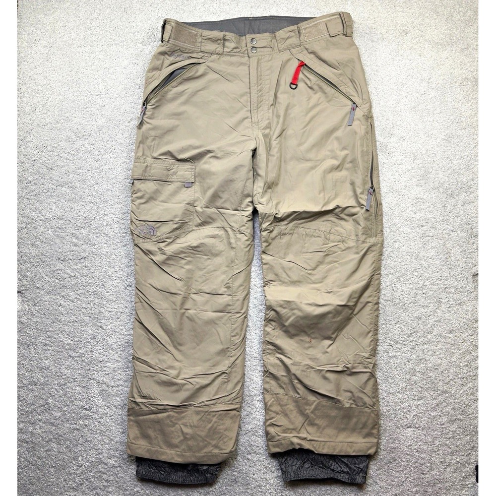 The North Face HyVent Mens XL Tan Insulated Snow Pants Ski Snowboard Cargo